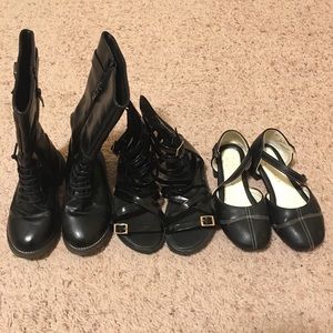 3 Pairs Cute Girl Sandals & Boots